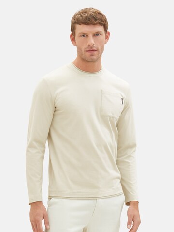 T-Shirt TOM TAILOR en beige : devant