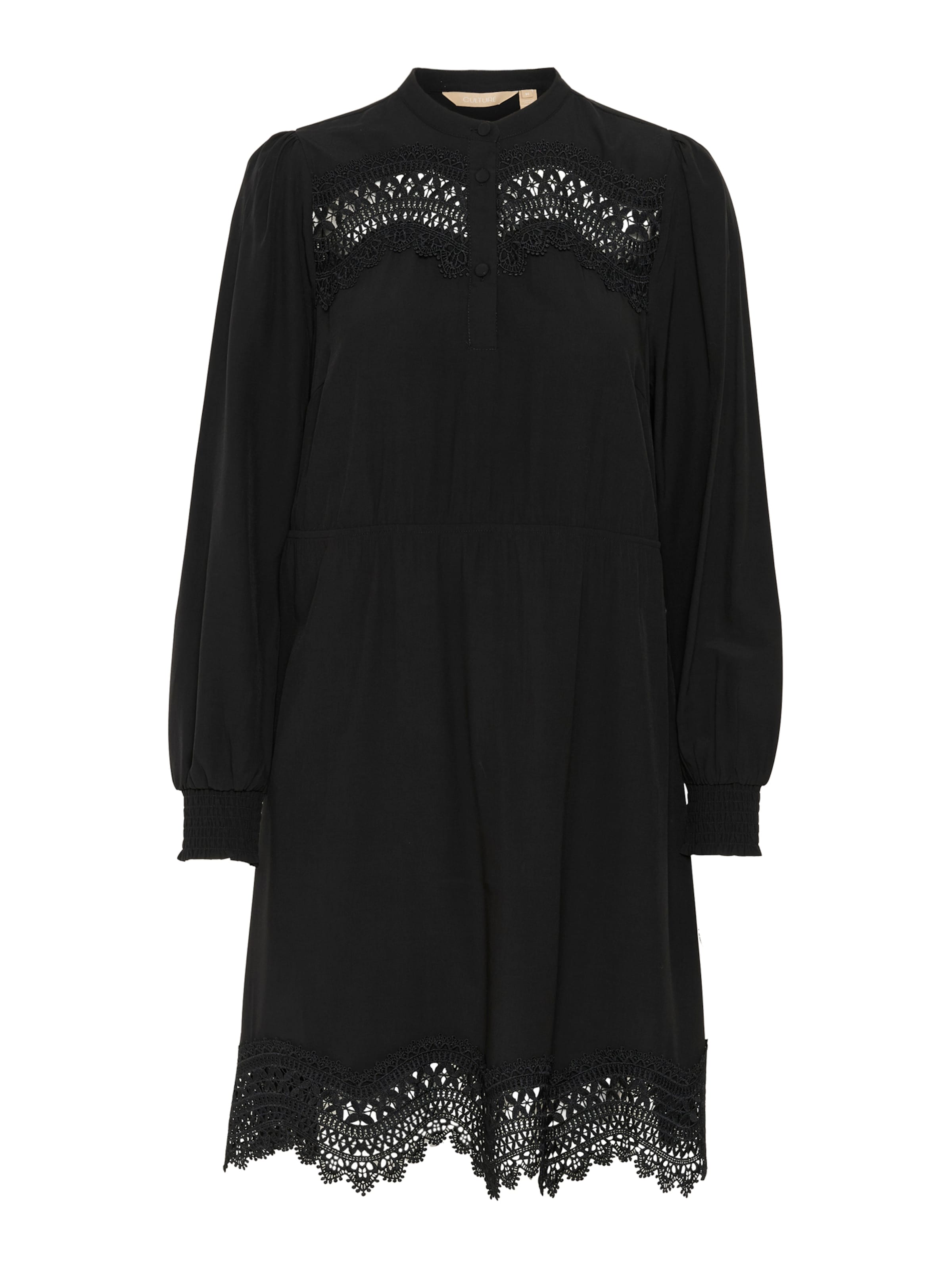 Abito camicia 'CU Tiffany' di CULTURE in nero: frontale