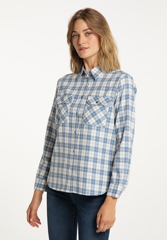 usha BLUE LABEL Blouse in Blauw: voorkant