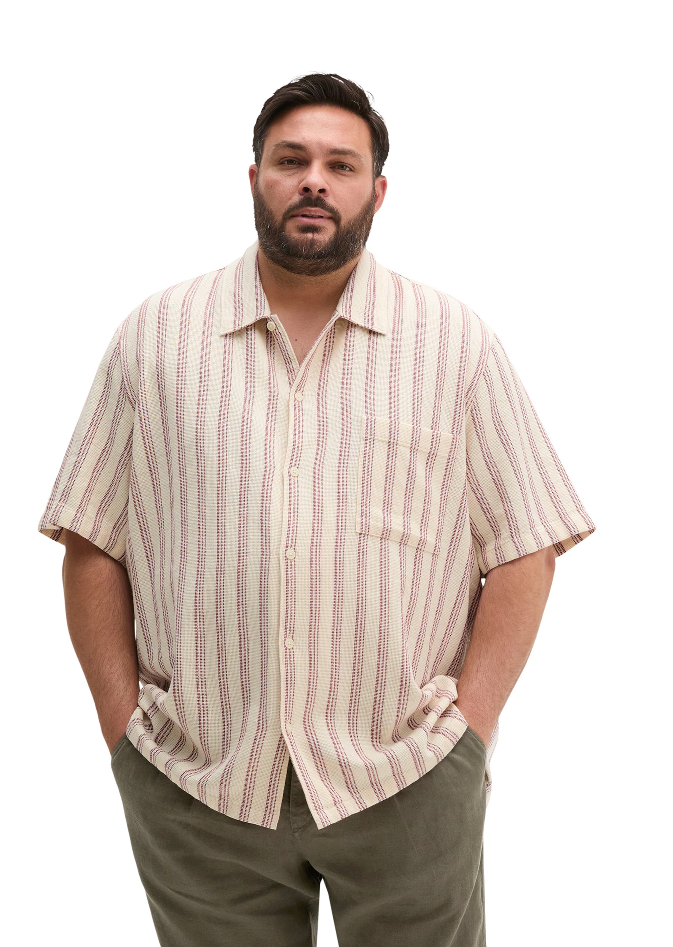 Marc O'Polo Regular Fit Hemd in Beige: Vorderseite