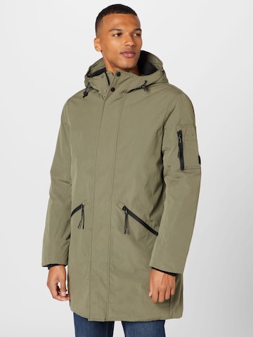 TOM TAILOR DENIM Between-Seasons Parka in Green: front