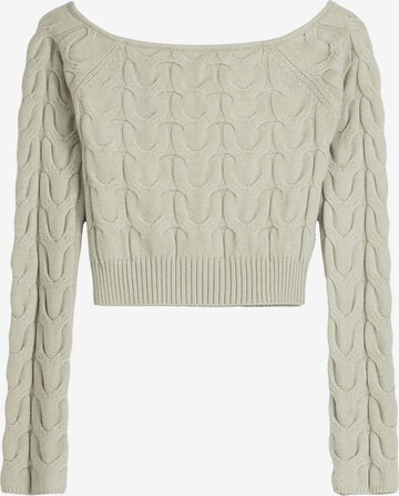 Bershka Sweater in Beige: front