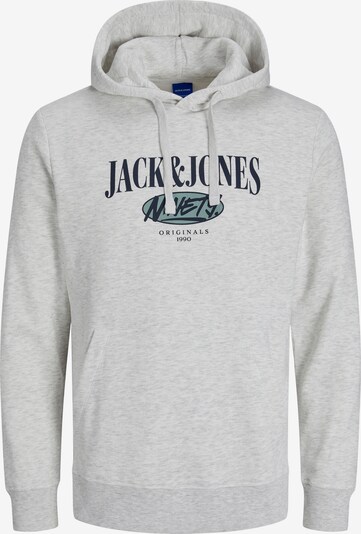 JACK & JONES Sweat-shirt 'Cobin' en bleu foncé / gris clair / vert, Vue avec produit