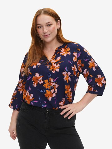 Zizzi Blouse 'CAANNI' in Blauw: voorkant