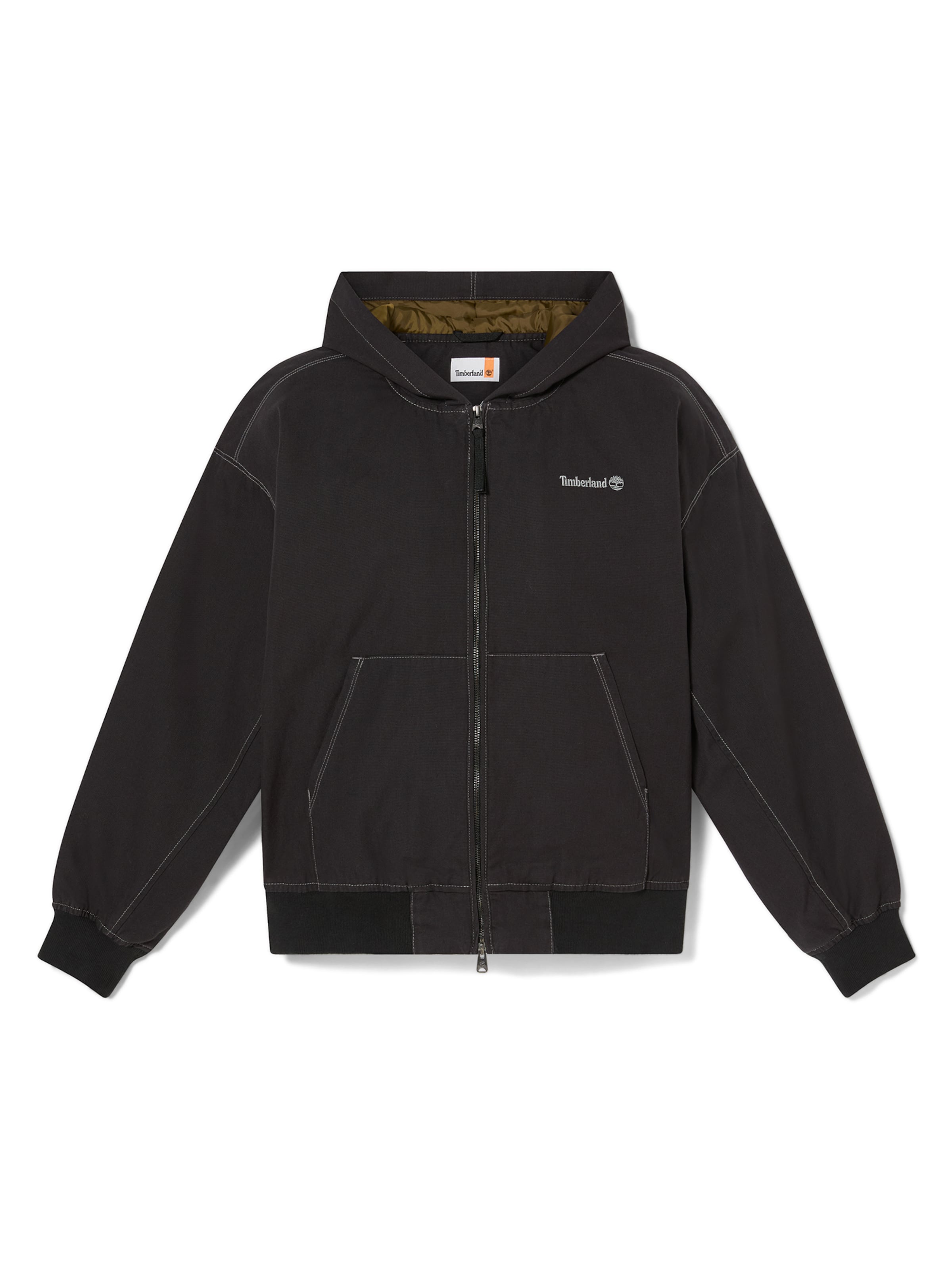 TIMBERLAND Φθινοπωρινό και ανοιξιάτικο μπουφάν σε μαύρο: μπροστά