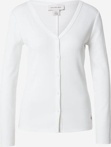 balta Calvin Klein Jeans Kardiganas: priekis