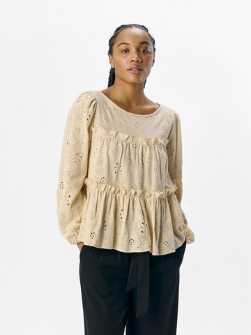 OBJECT Bluse i beige: forside