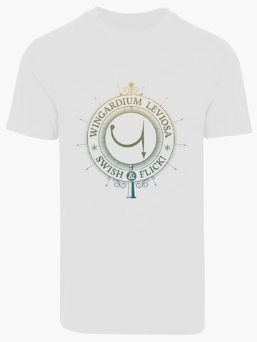 F4NT4STIC Shirt 'Harry Potter Wingardium Leviosa' in Wit: voorkant