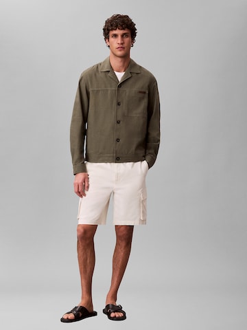 Regular Pantalon cargo Calvin Klein Jeans en beige