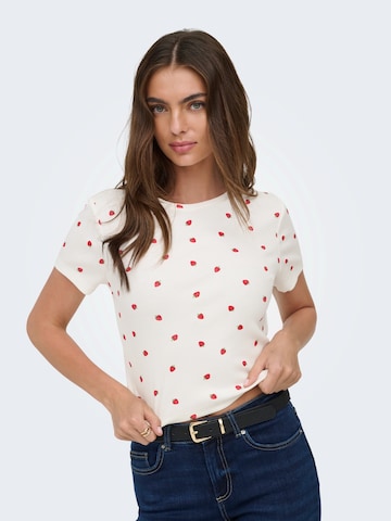 ONLY Футболка 'ONLFENJA' в Белый