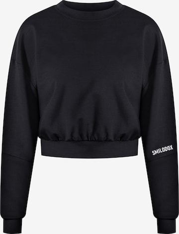 Smilodox Sweatshirt 'Althea' in Zwart: voorkant