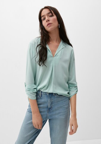 QS Blouse in Blue: front