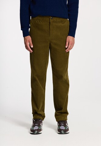 Shiwi Regular Broek 'Alan Corduroy' in Groen: voorkant