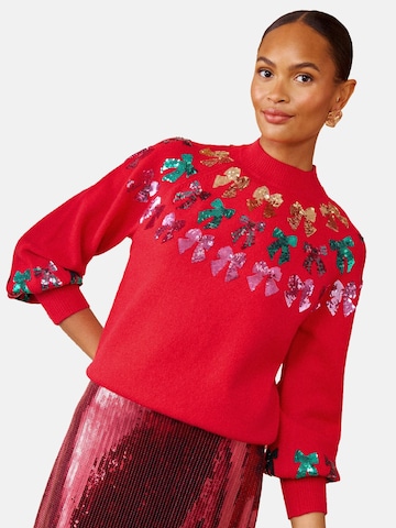 love & roses Pullover in Rot: Vorderseite
