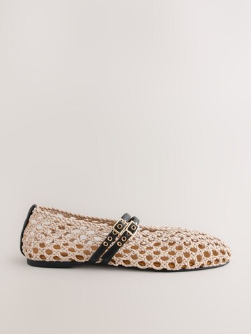 Next Ballet Flats with Strap 'Forever Comfort' in Beige