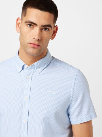MUSTANG Regular fit Button Up Shirt 'Collin' in Blue
