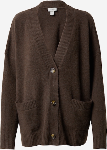 Cardigan oversize Monki en marron : devant