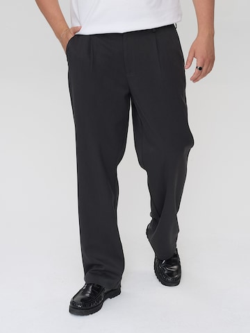 Dxnmxrk Wide Leg Hose 'DXGael' in Schwarz: Vorderseite