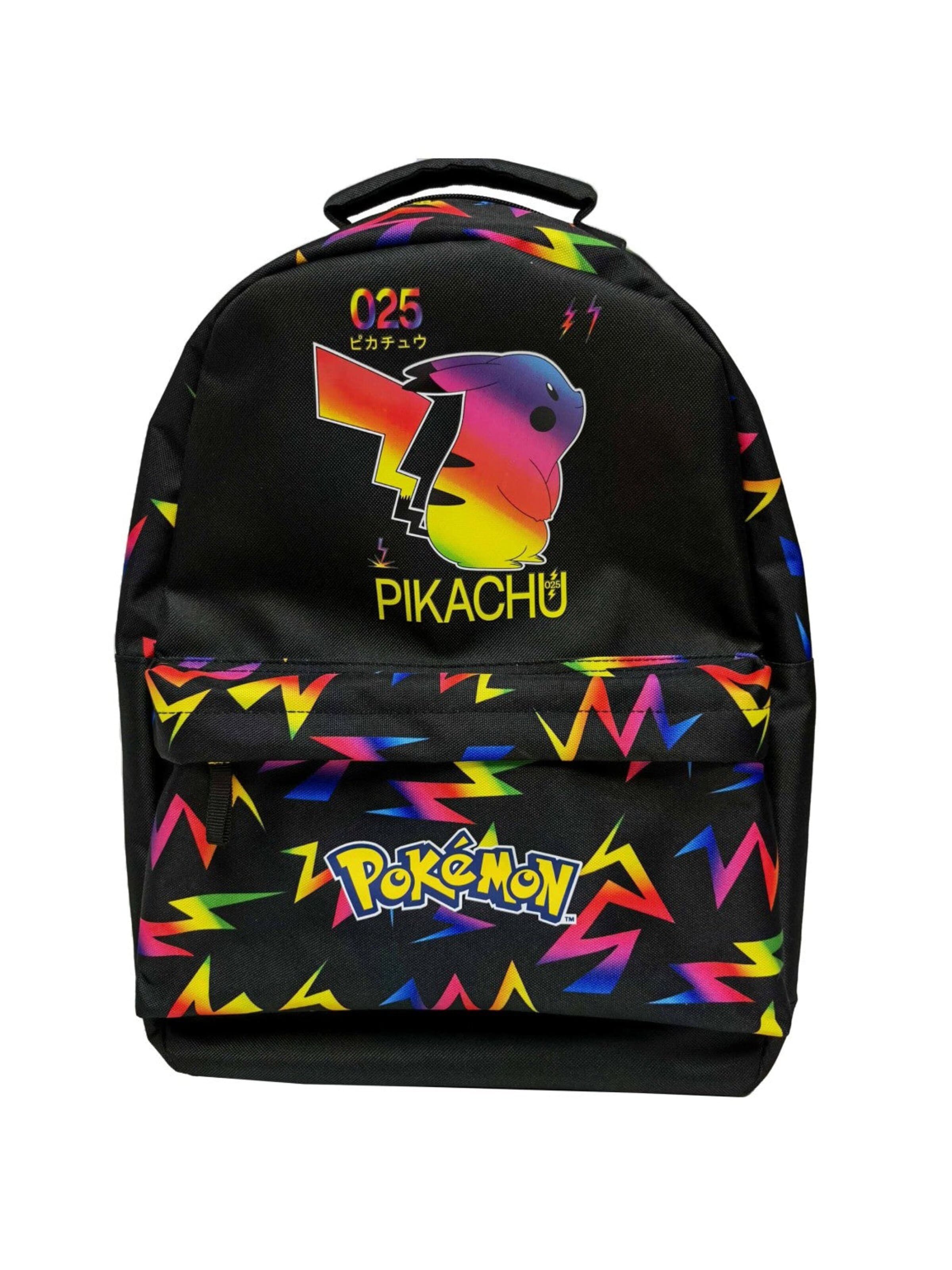 Pokémon Backpack 'Pokemon Pikachu Rugzak 2 Vakken Premium Quality Hoogte 44cm' in Black: front
