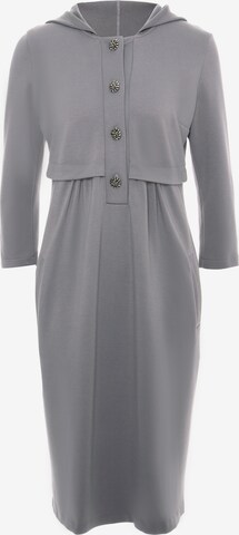 Madam-T Knitted dress 'Vetra' in Grey: front
