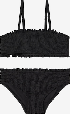 NAME IT Bustier Bikini 'Filippa' in Zwart: voorkant