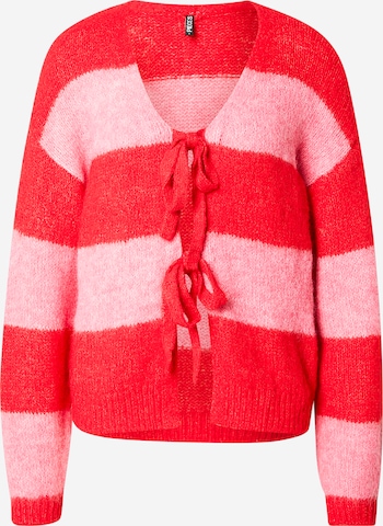 PIECES Neuletakki 'PCRASMINE' värissä punainen: etupuoli