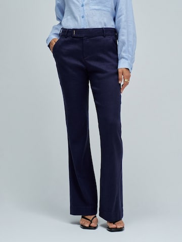 évasé Pantalon chino Salsa Jeans en bleu : devant