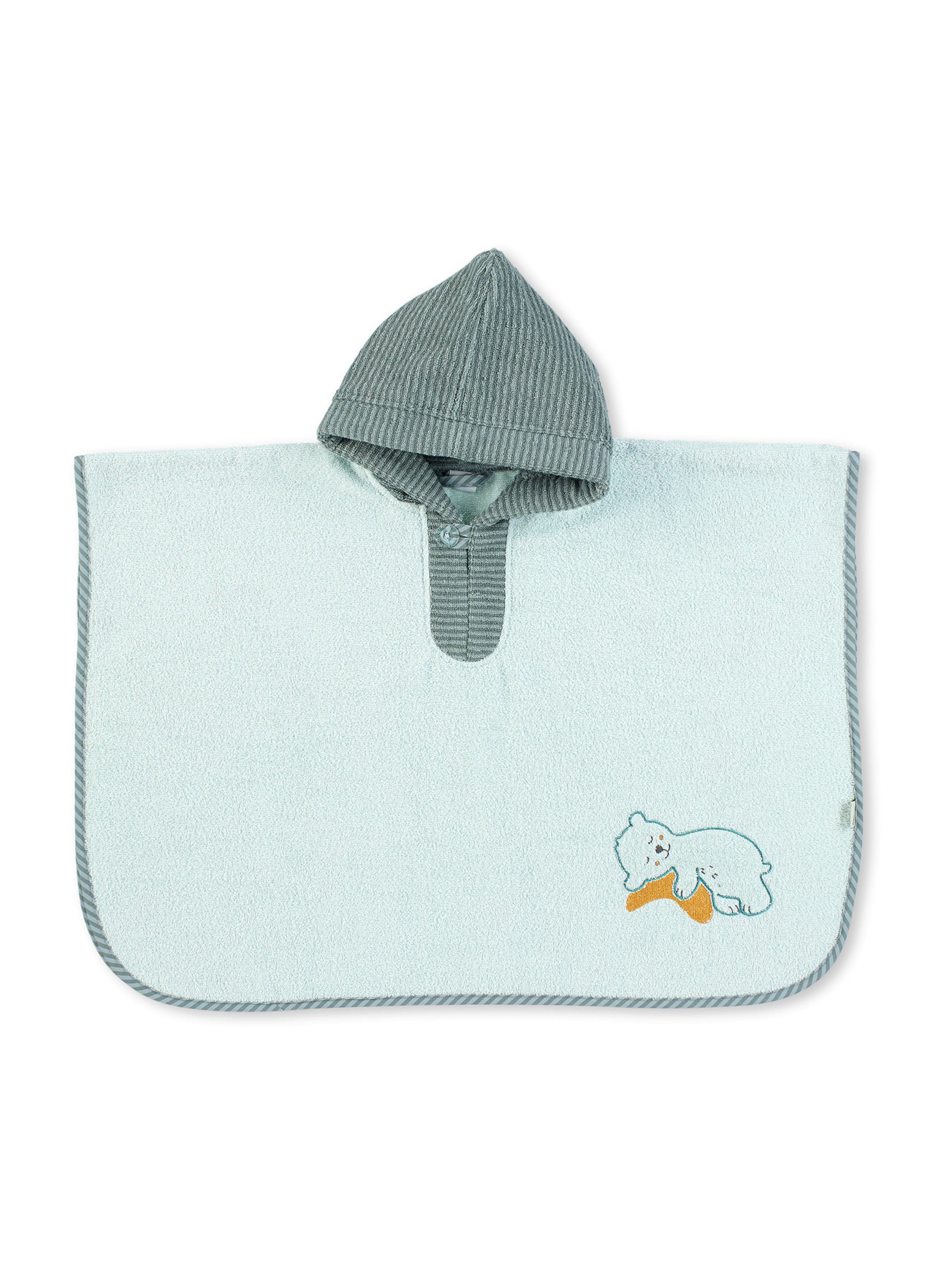 STERNTALER Poncho 'Ben' in Grün: Vorderseite