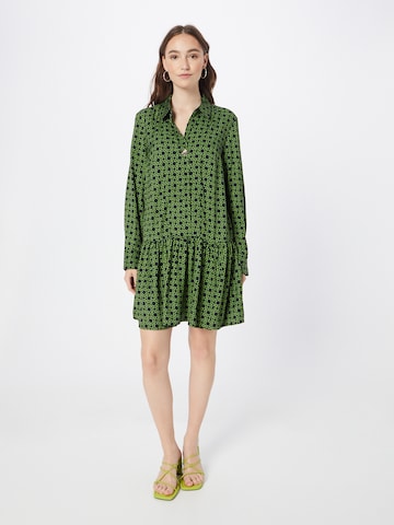 Stefanel - Vestido camisero en verde: frente