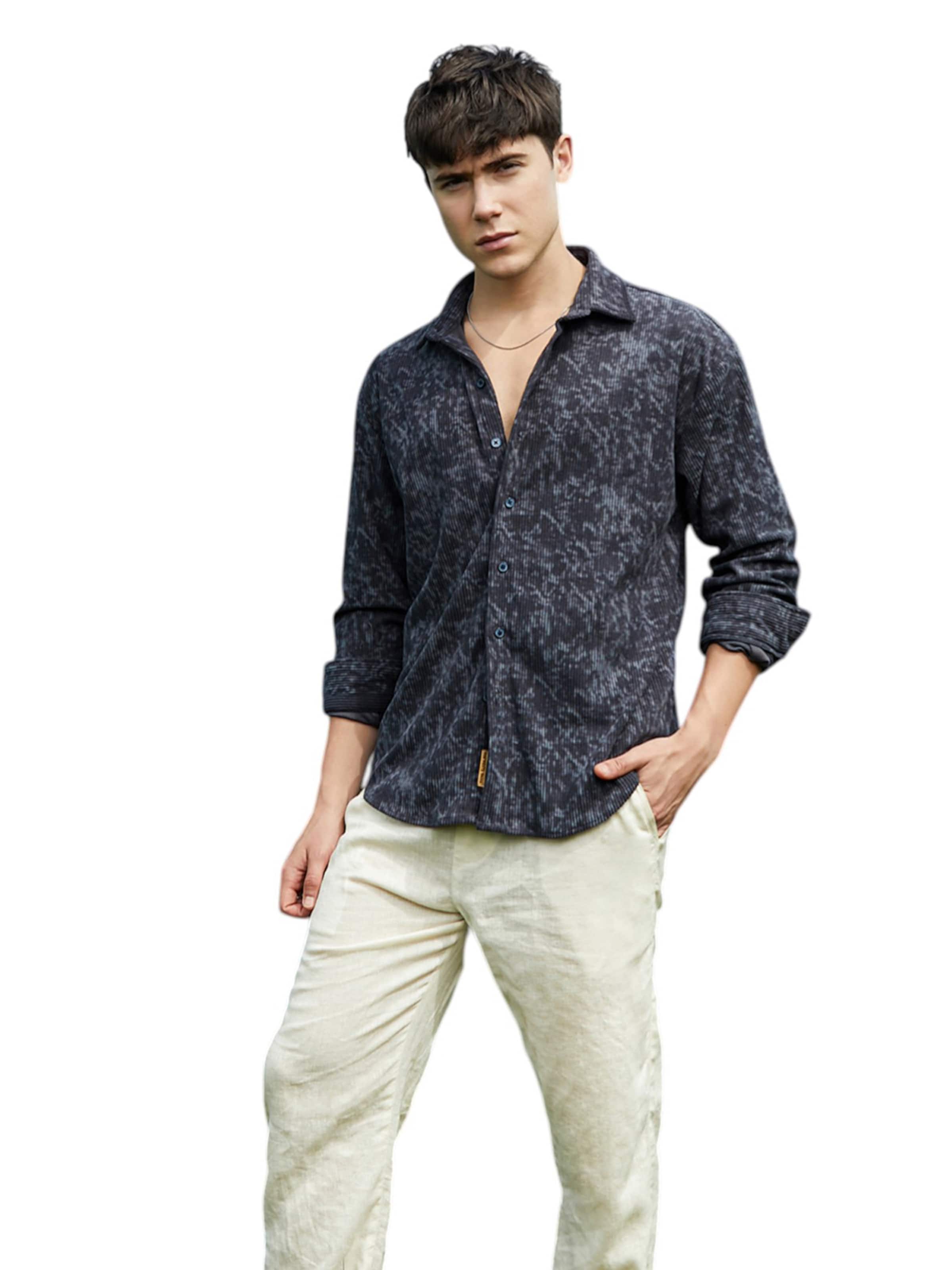 Comfort Fit Cămașă 'Jazlyn' de la Campus Sutra pe albastru