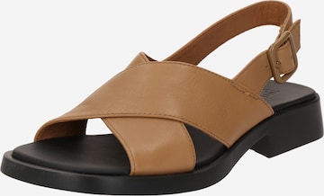 CAMPER Strap Sandals 'Dana' in Brown: front