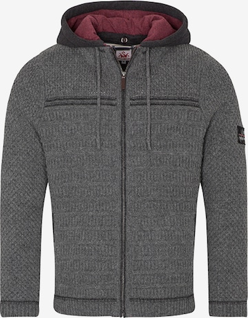 SPIETH & WENSKY Knitted Janker in Grey: front