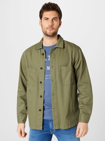 FYNCH-HATTON Comfort fit Button Up Shirt in Green: front