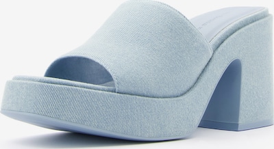 Bershka Mule en bleu clair, Vue avec produit