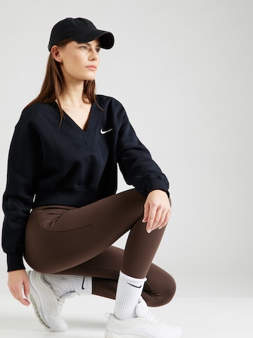 Nike Sportswear Μπλούζα φούτερ 'Phoenix Fleece' σε μαύρο