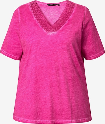 T-shirt Ulla Popken en rose : devant
