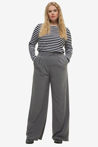 Studio Untold Wide leg Pleat-Front Pants in Grey