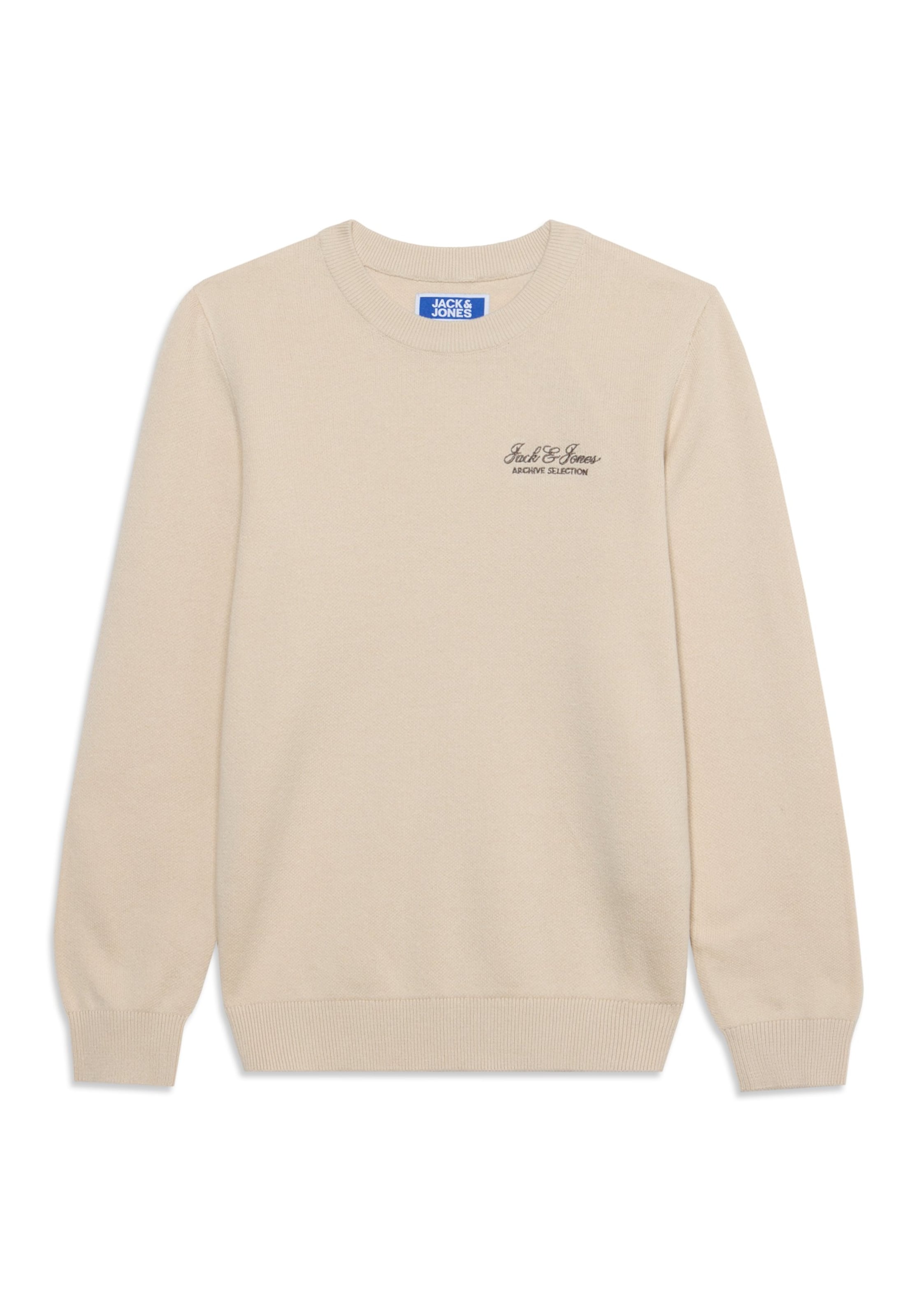 Jack & Jones Junior Pullover 'JJEARCHIVE' i beige: forside