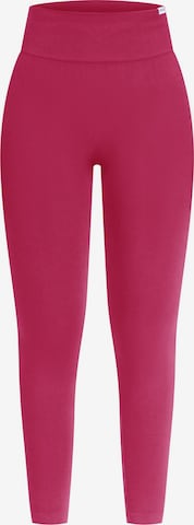 Smilodox Skinny Leggings 'Slayton Scrunch' in Rot: predná strana