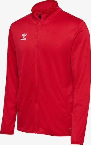 Hummel Athletic Zip-Up Hoodie 'ESSENTIAL' in Red