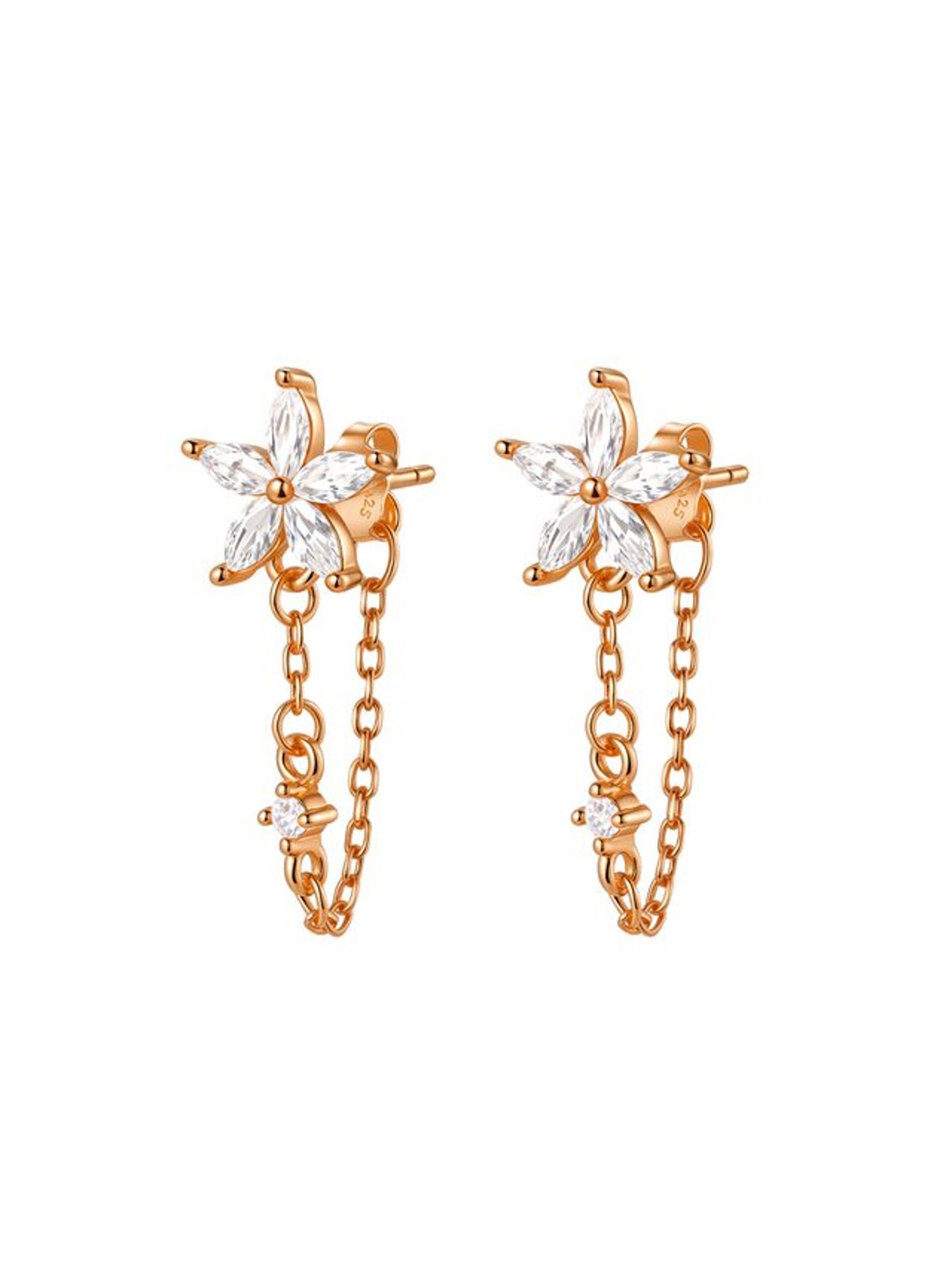 Hey Happiness Ohrringe 'Petal Blossom' in Gold: Vorderseite