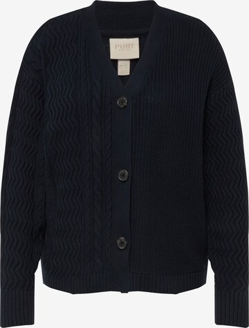 Ulla Popken Knit Cardigan in Blue: front