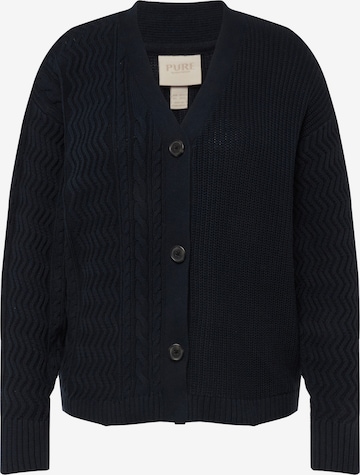 Ulla Popken Knit Cardigan in Blue: front