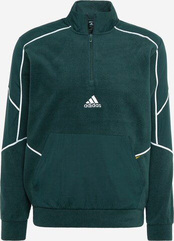 ADIDAS SPORTSWEAR Bluzka sportowa 'Essentials Reflect-In-The-Dark Polar Fleece ' w kolorze zielony: przód