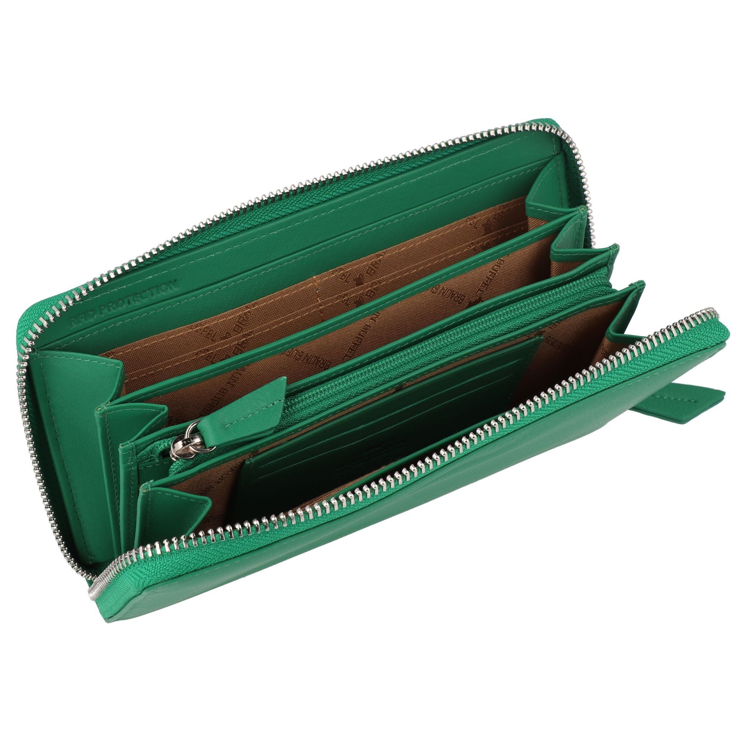 Braun Büffel Wallet 'Joy' in Green