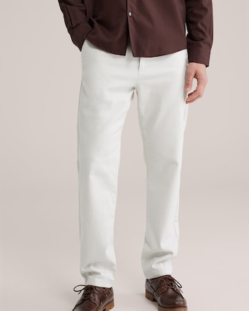 WE Fashionregular Chino hlače - siva boja: prednji dio