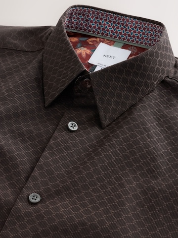 Next Regular fit Button Up Shirt in Black