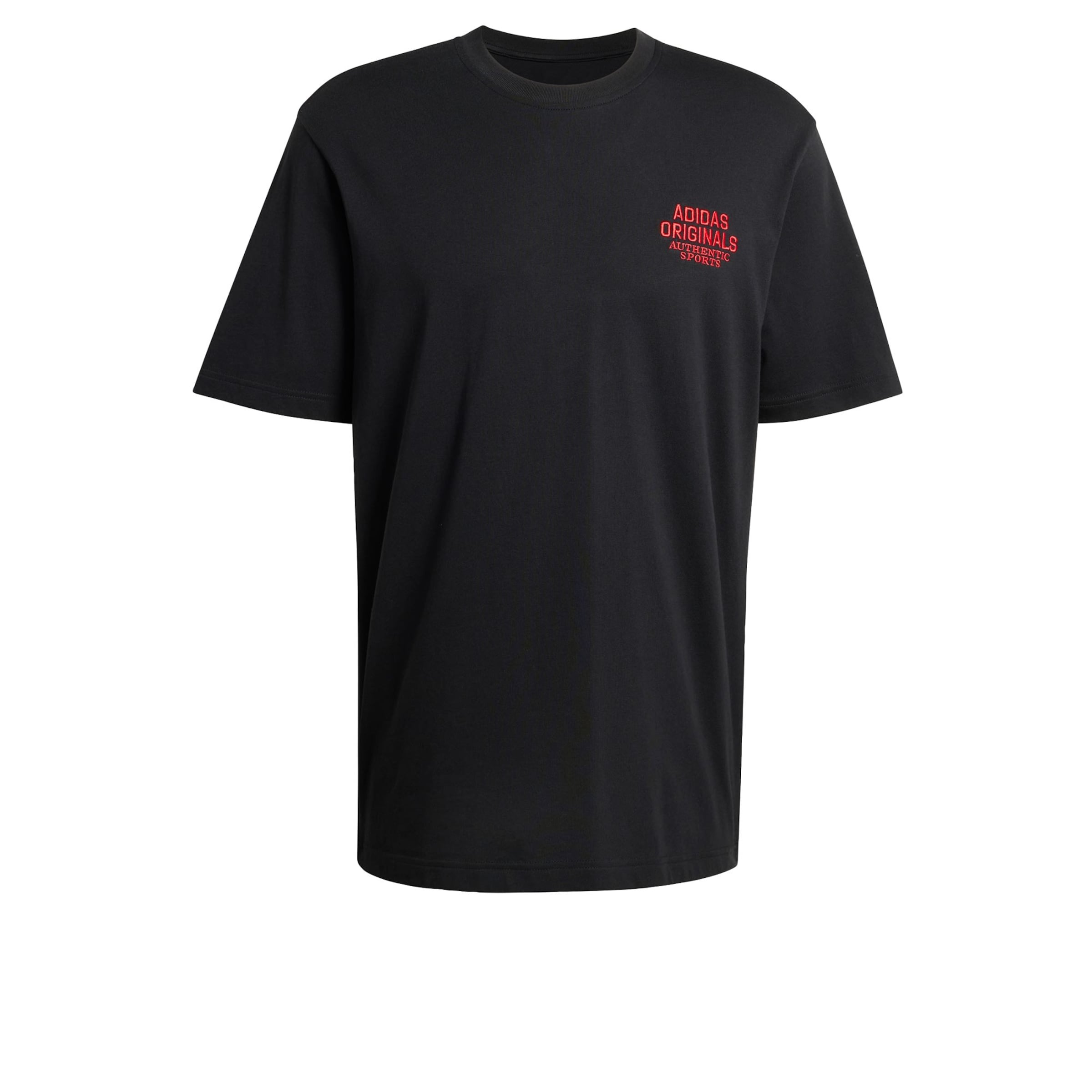 ADIDAS ORIGINALS T-Shirt 'Varsity' in rot / schwarz, Produktansicht