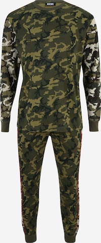 DIESEL Long Pajamas 'JUSTIN' in Green: front