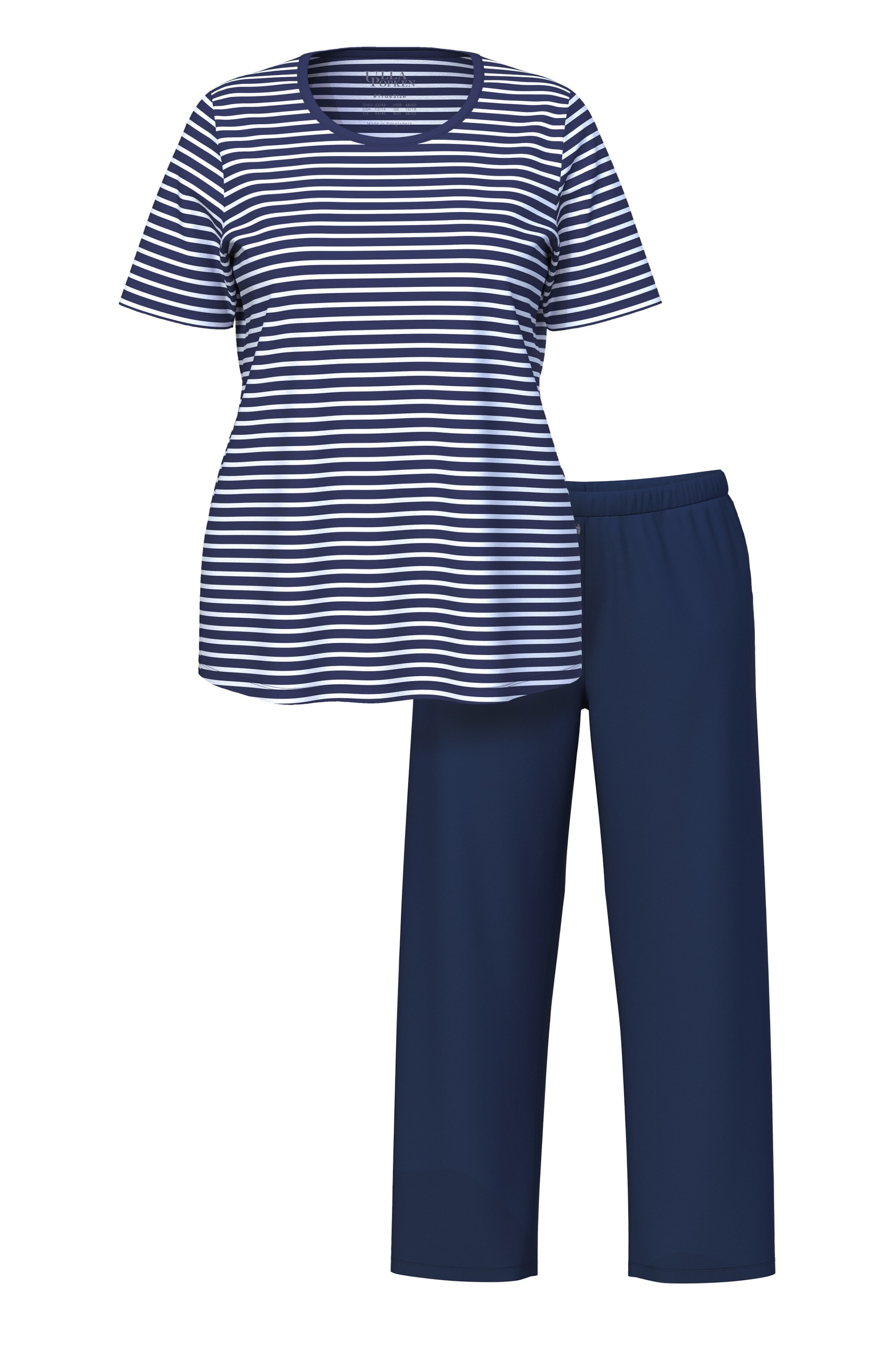 Ulla Popken Pyjama in Blauw: voorkant